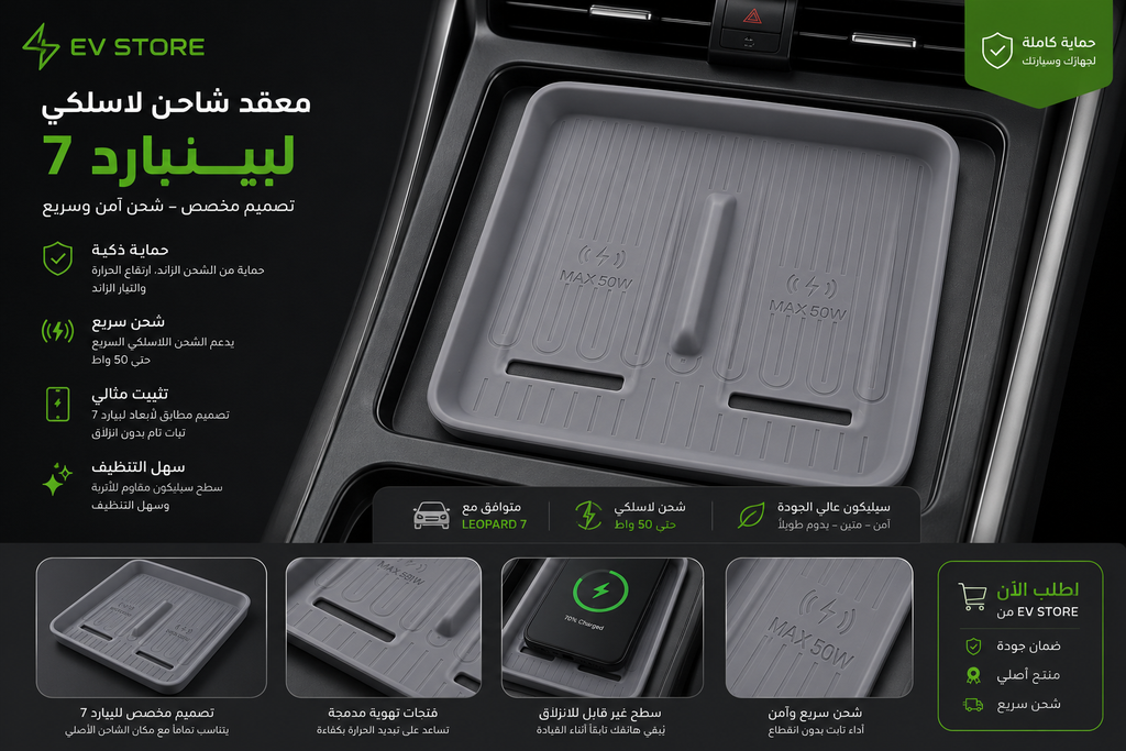 Tit7 -Wireless car charger silicone pad(Gray)